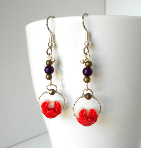 fanART- RedCrab earrings -gifts for women